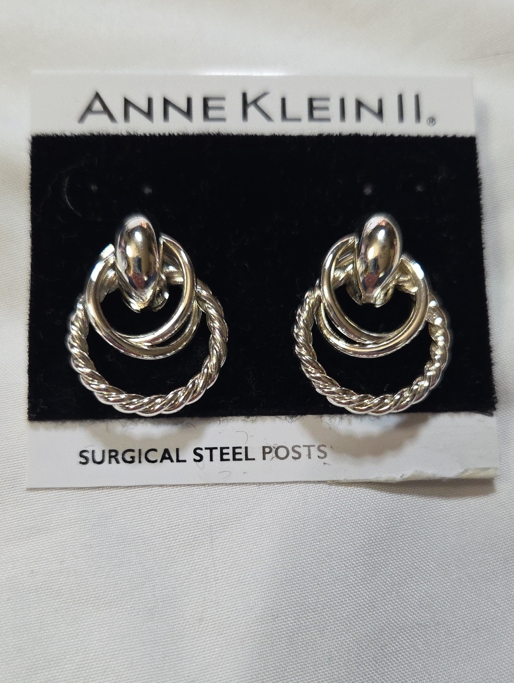 Anne Klein II Intertwined Hoop And Twist Earrings